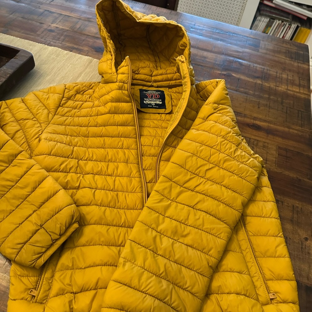 YDN Kids Puffer Jacket - Mustard Yellow